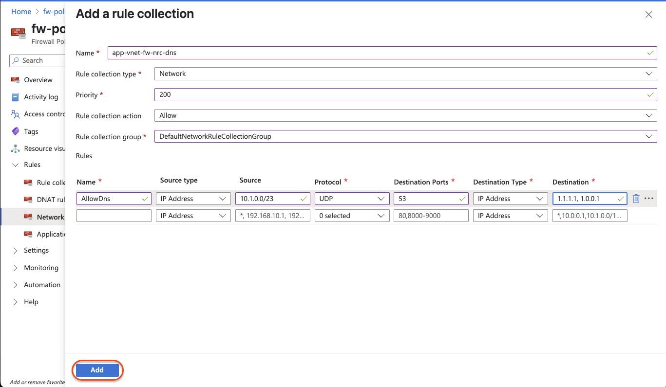Click add when configured