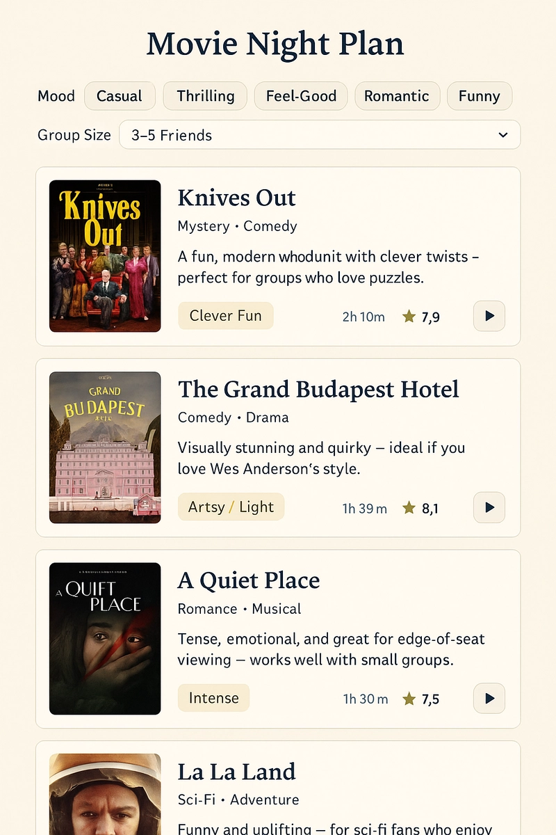 🎬 Movie Night Planner: Your Ultimate Movie Selection Companion