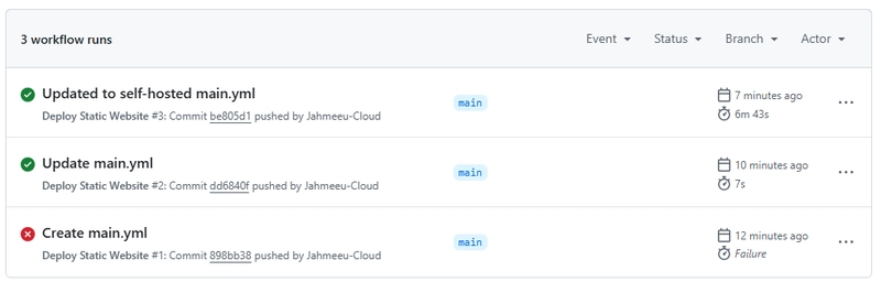 🚀 How I Deployed My Static Website Using GitHub Actions