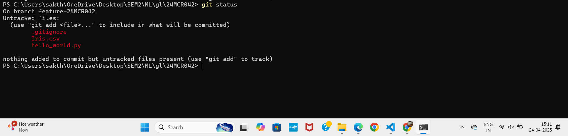 git status