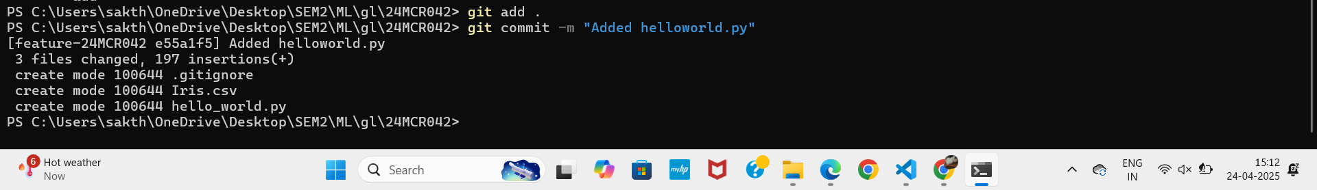 git commit -m 
