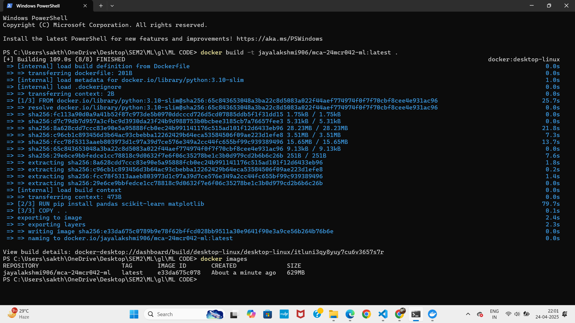 docker images