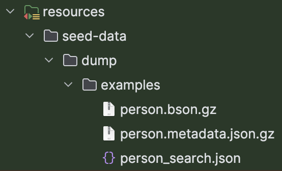 Directory showing resources folder