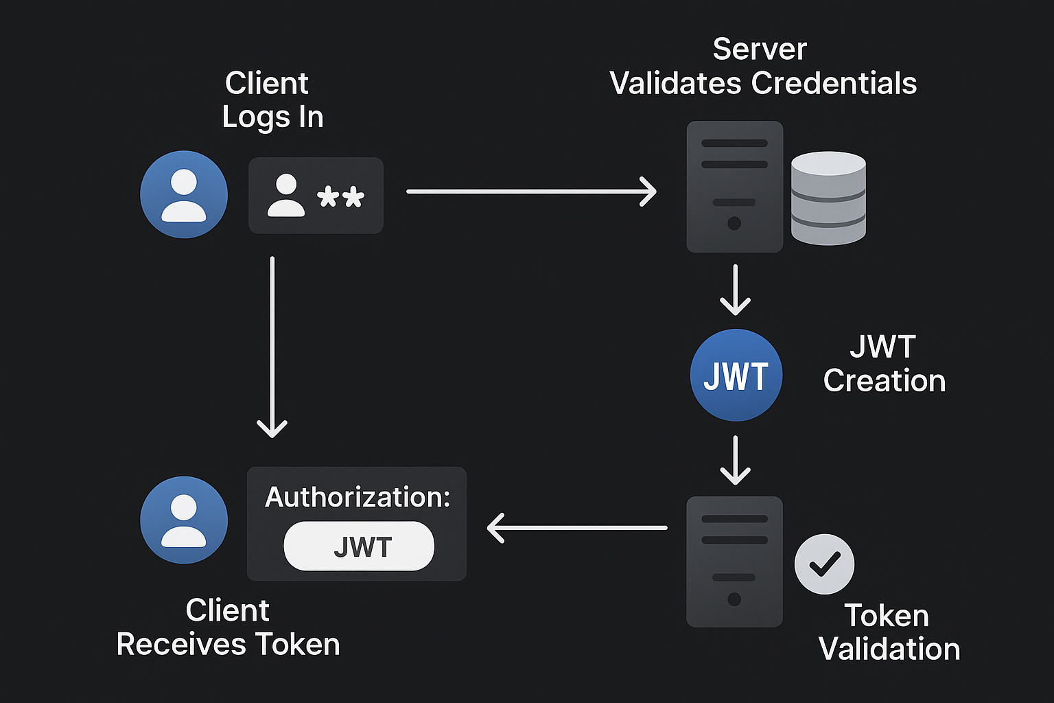JWT Token working diagram