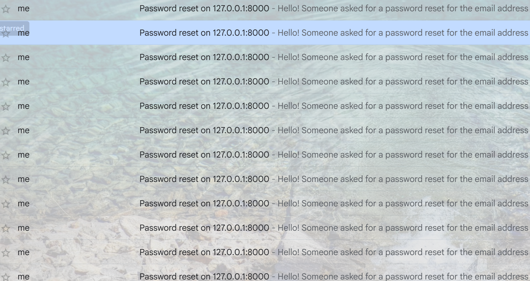 Multiple password reset emails