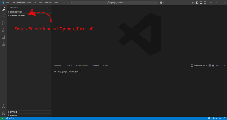 VSCODE blank folder