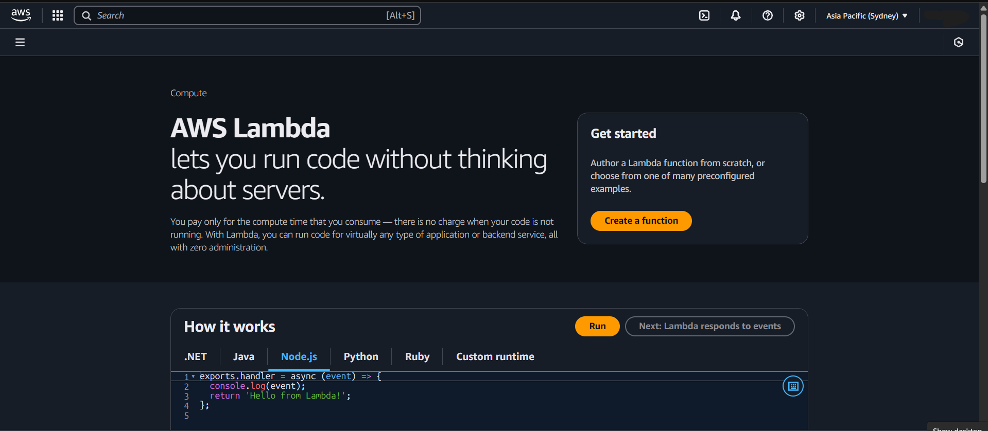 Creating Lambda Function-2