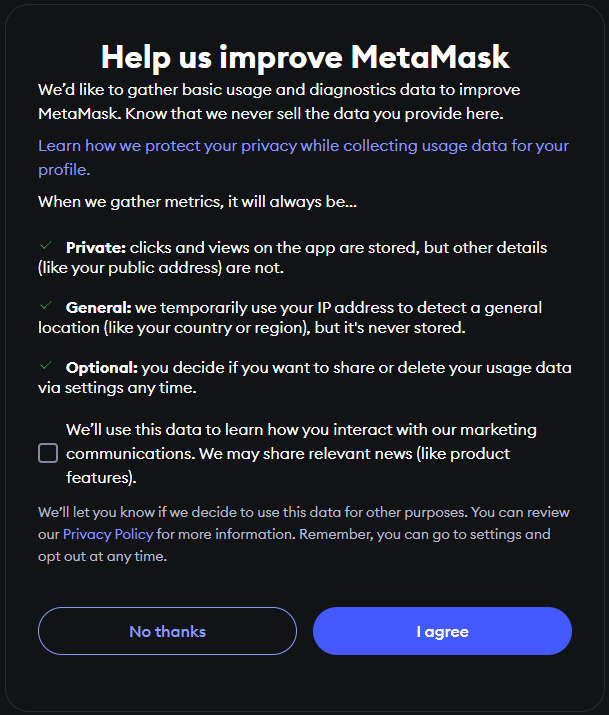 Help us improve MetaMask