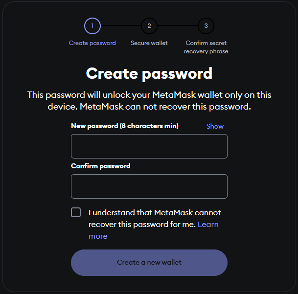 Create password
