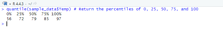 Percentile Values