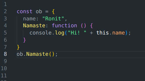 regular function with this keyword