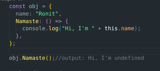 arrow function with this keyword