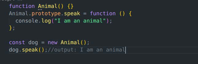 use of prototype in functions