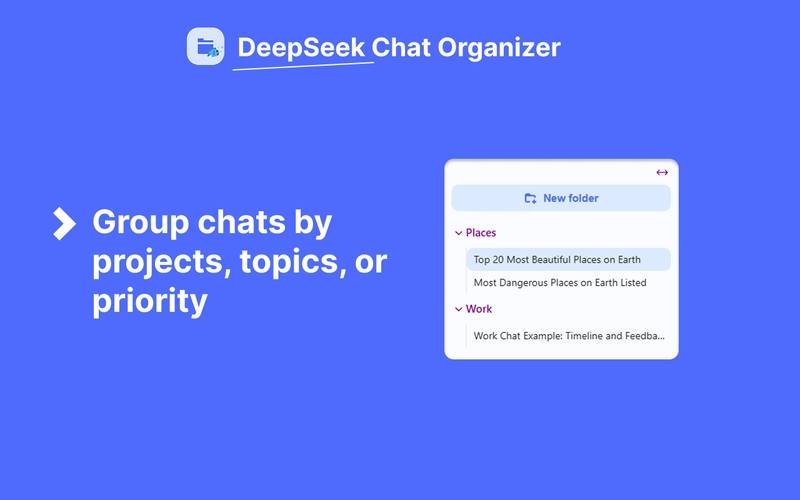 A Little Less Chaos: A Simple DeepSeek Chat Organizer Extension