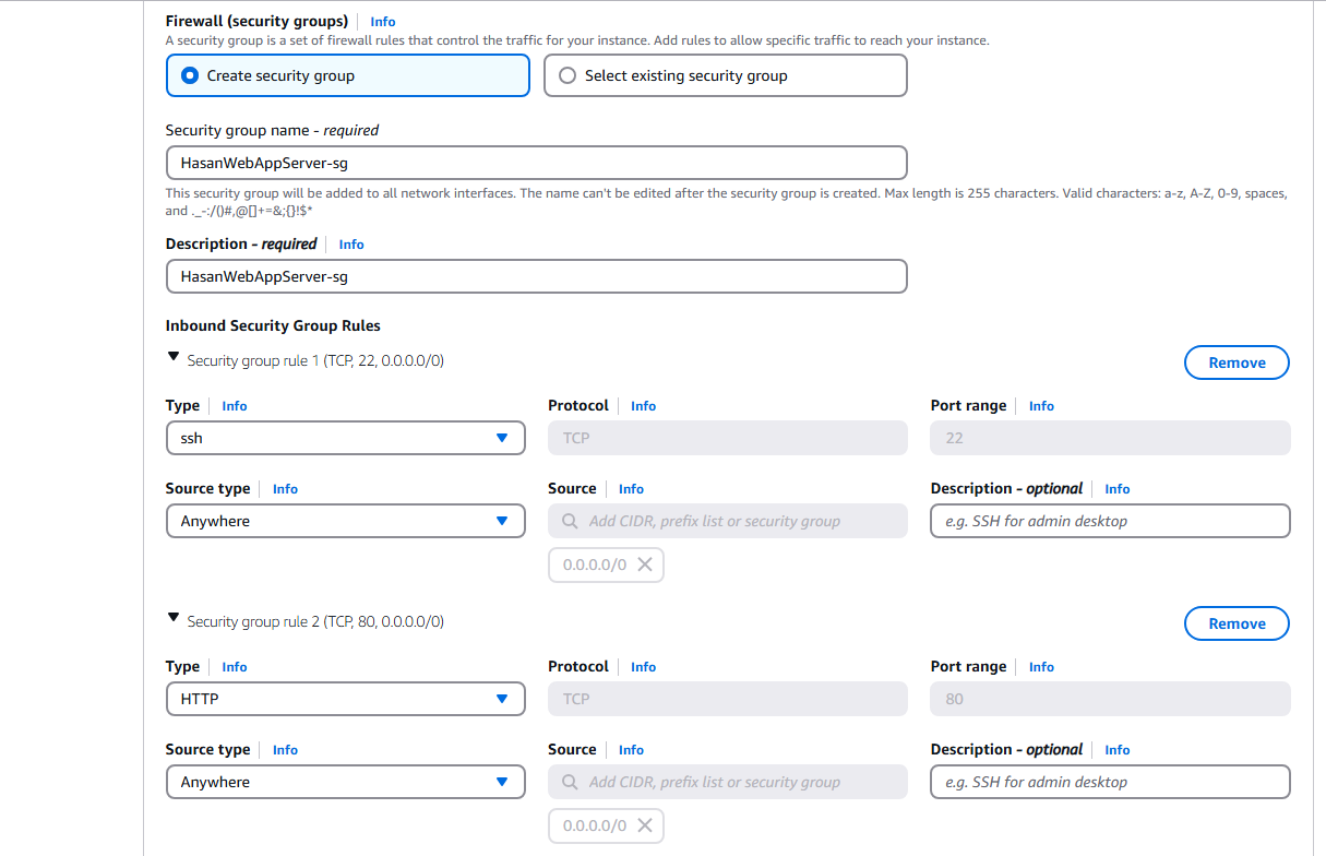 Security Group Setup