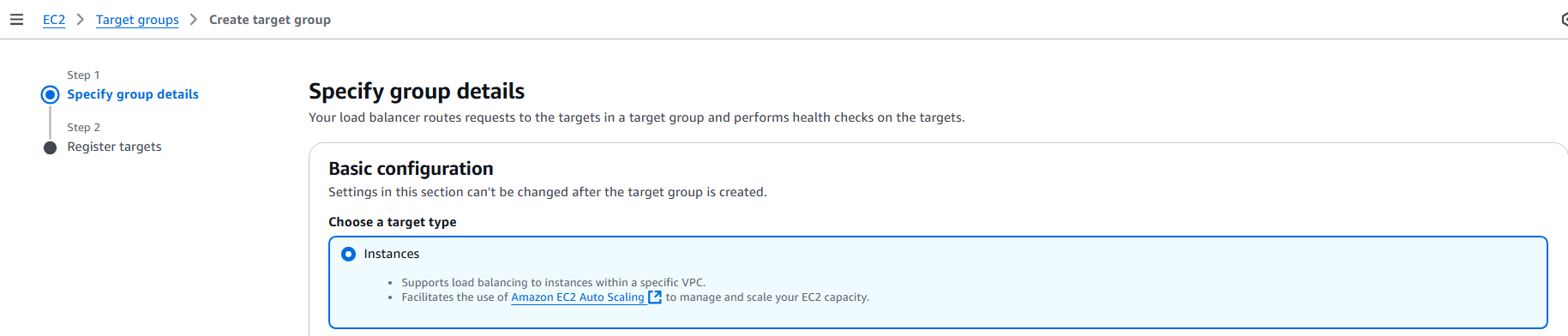 Configure Target Group