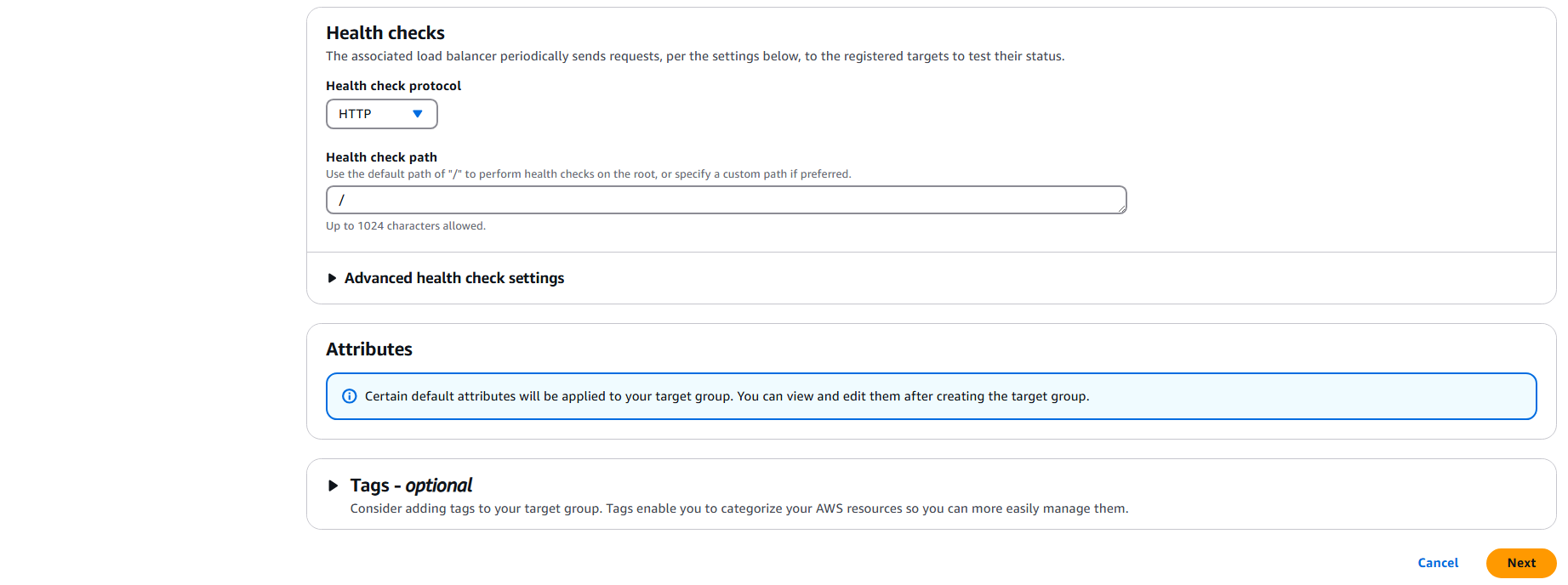 Configure Target Group