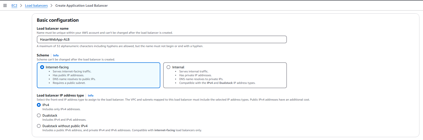 Configure Load Balancer Settings
