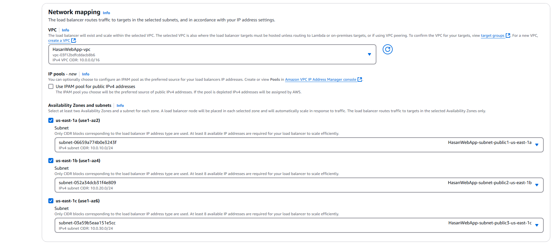 Configure Load Balancer Settings