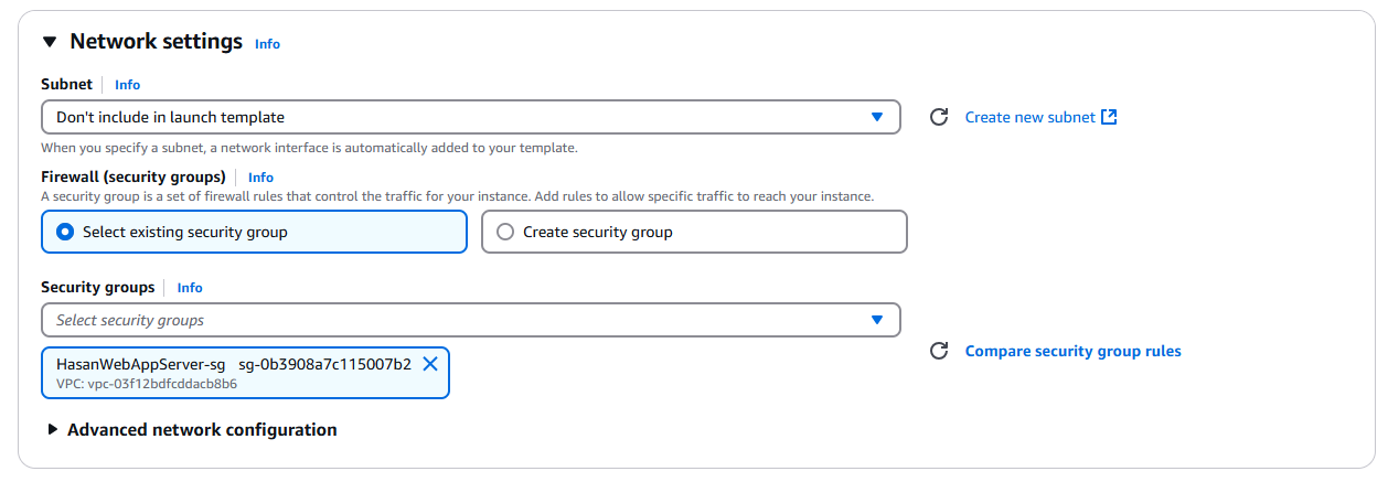 Security Group Attachment