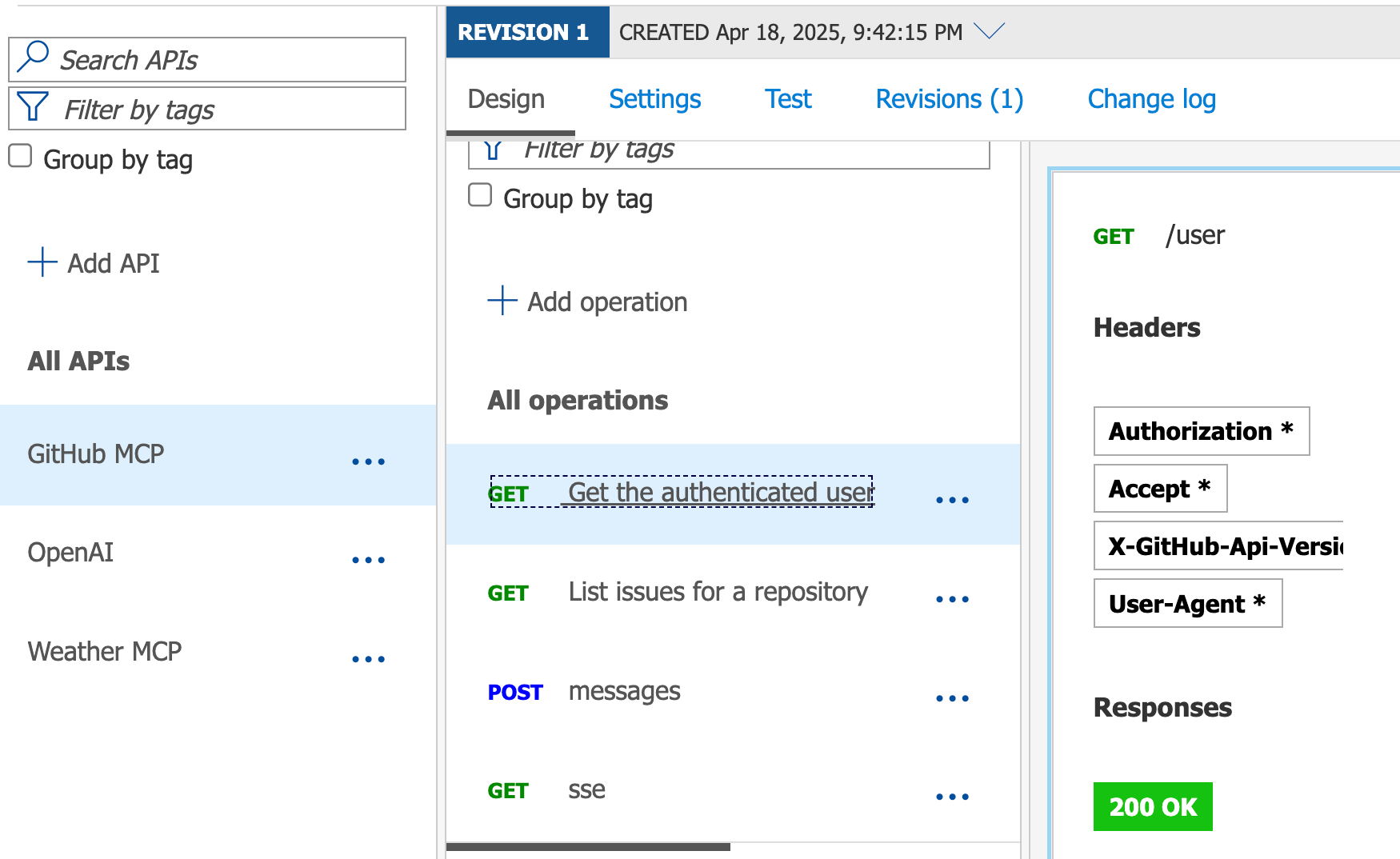 MCP Server endpoints as APIs in Azure API Management