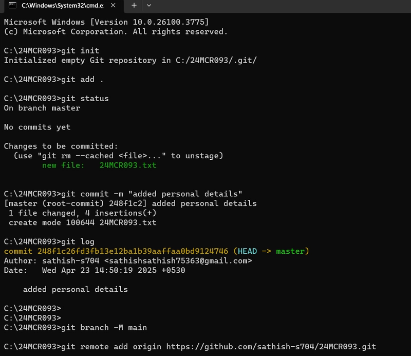 GITHUB COMMANDS