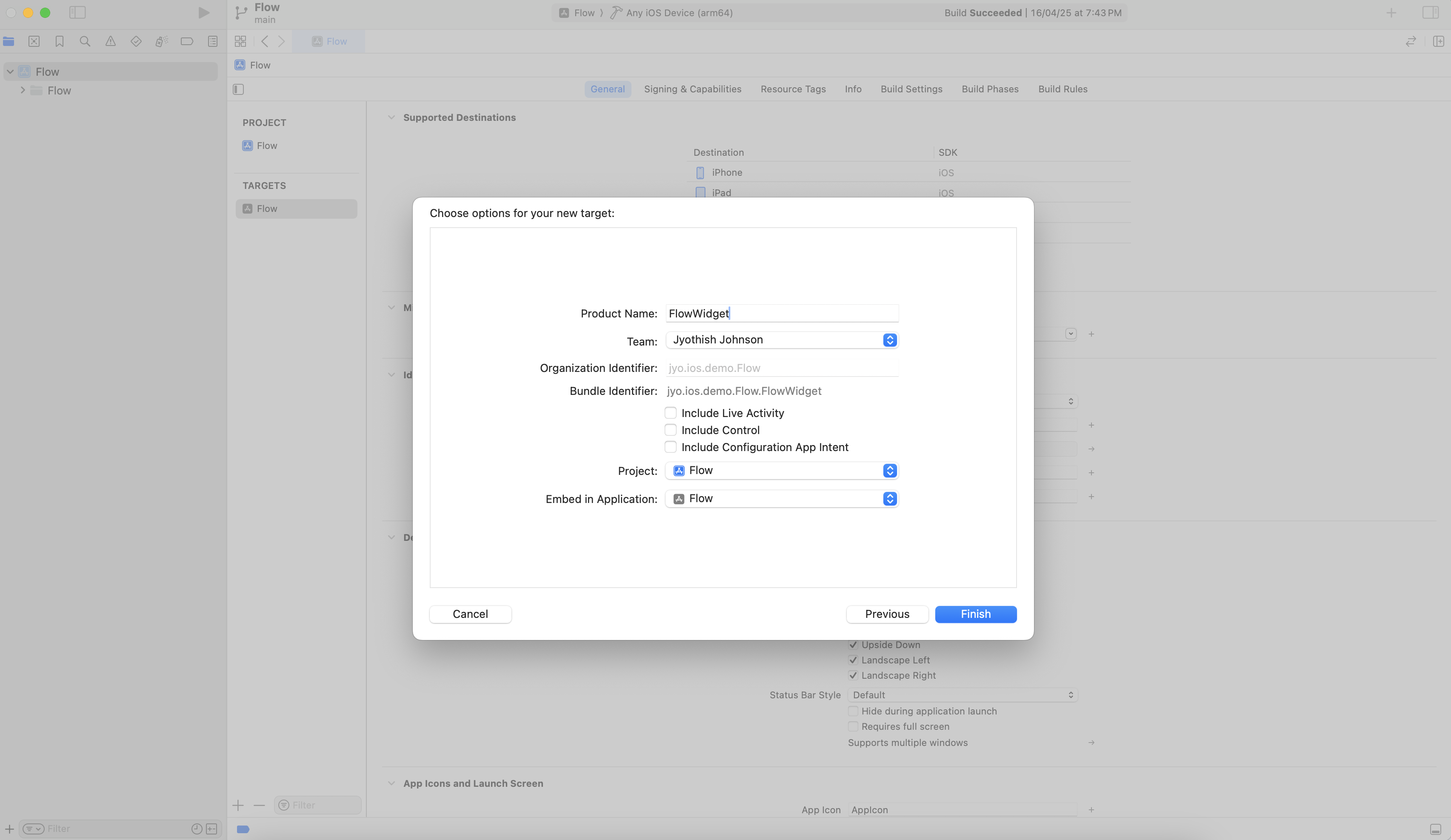 File → New → Target → Widget Extension