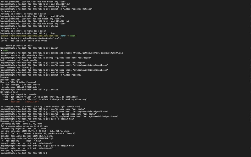 Git/Git Hub commands