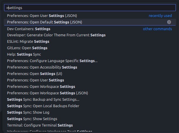 Settings JSON