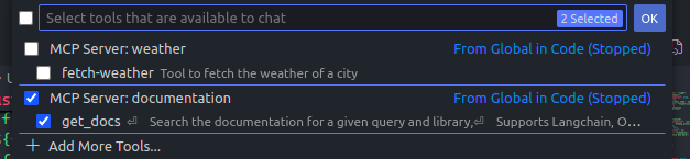 MCP server list