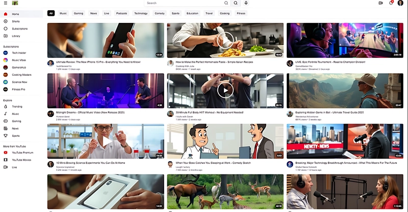 YouTube Clone Built with HTML & CSS Add It to Your Own Website