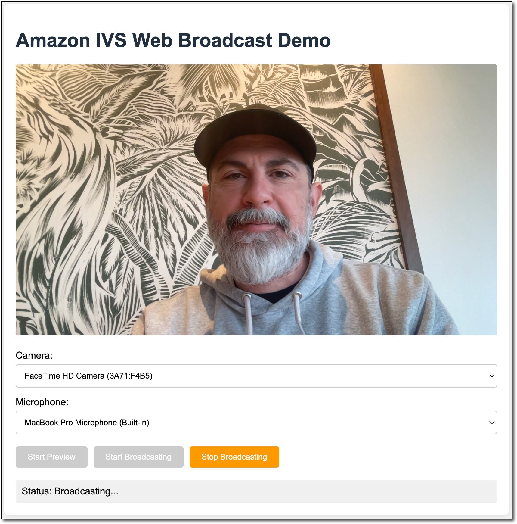 IVS MCP Web Broadcast