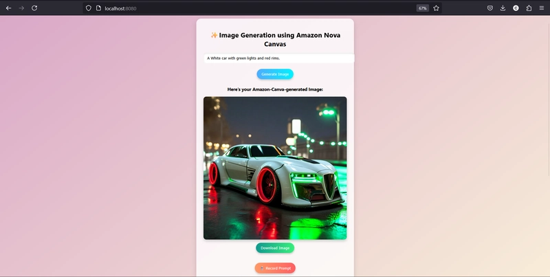 Image Generation using Amazon Nova Canvas