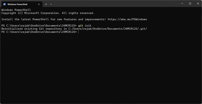 Step-by-Step Git Commands Execution: