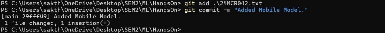 Commit Changes