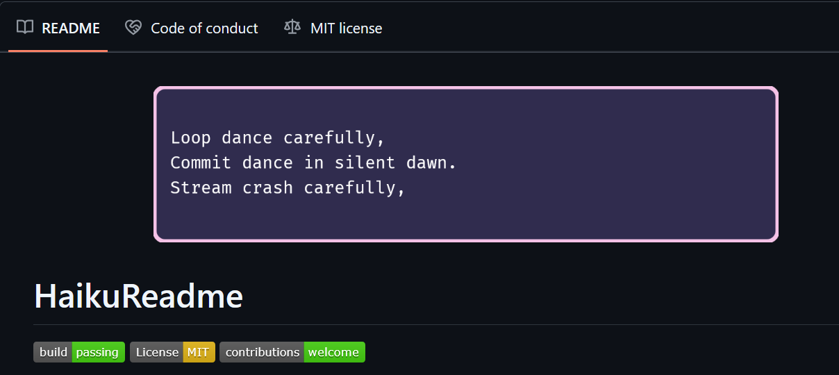 Generate tech-themed haiku SVGs for your GitHub README
