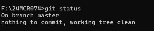 The working tree is clean