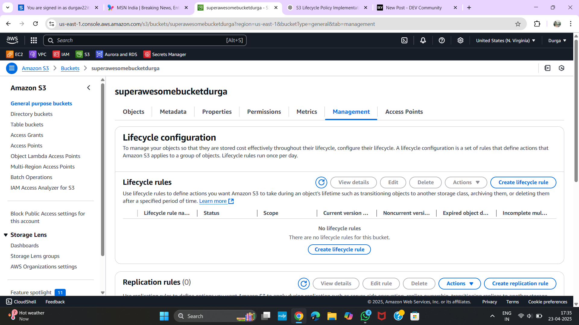 Management Tab