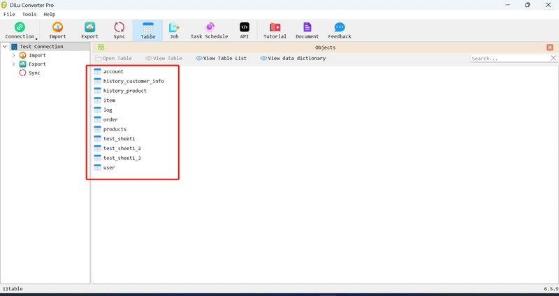 Batch export database tables to Excel