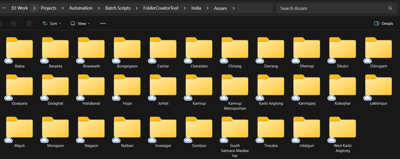 BatchScript: FolderCreatorTool using a *.txt file