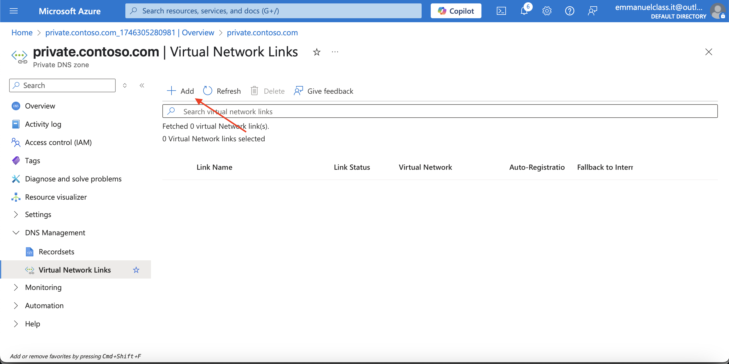 +Add virtual link