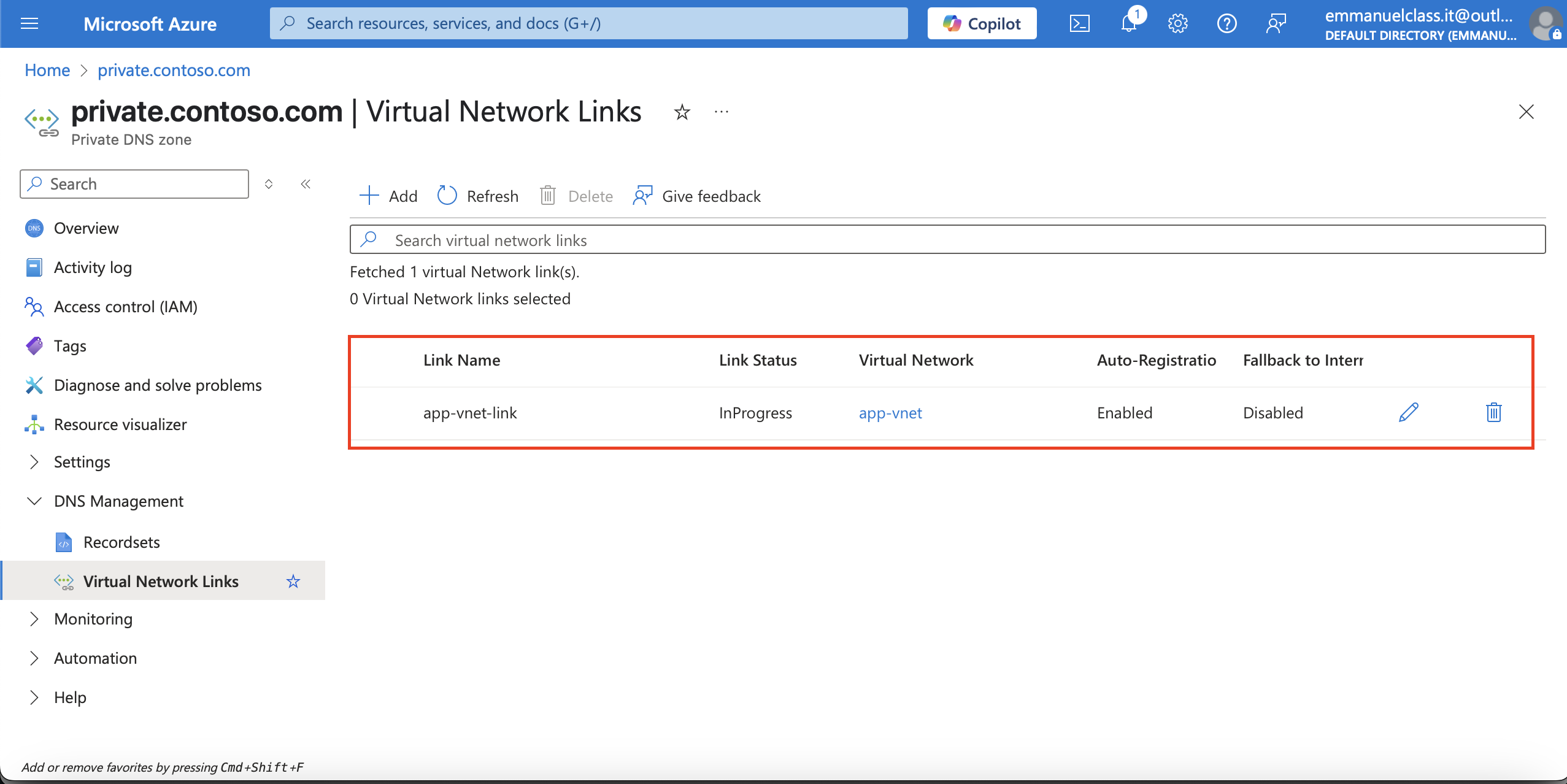 creating virtual network