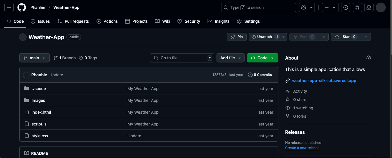 Github Interface showing various Github Tools