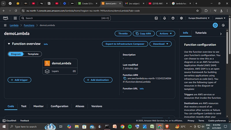 I Made My First AWS Lambda Function (And It Did… Absolutely Nothing)