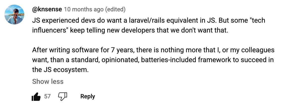 give us Laravel for JS