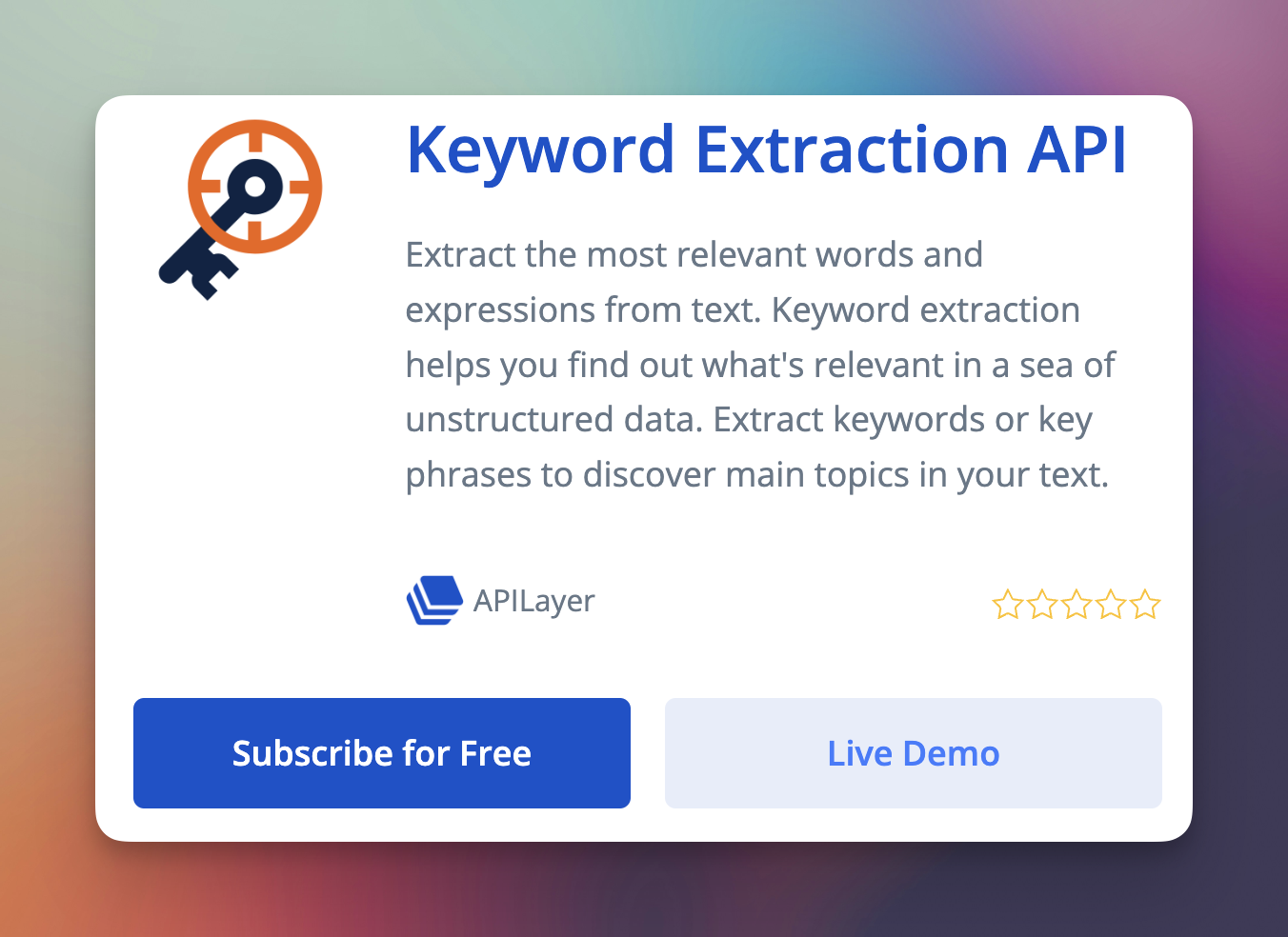 Keyword Extraction API