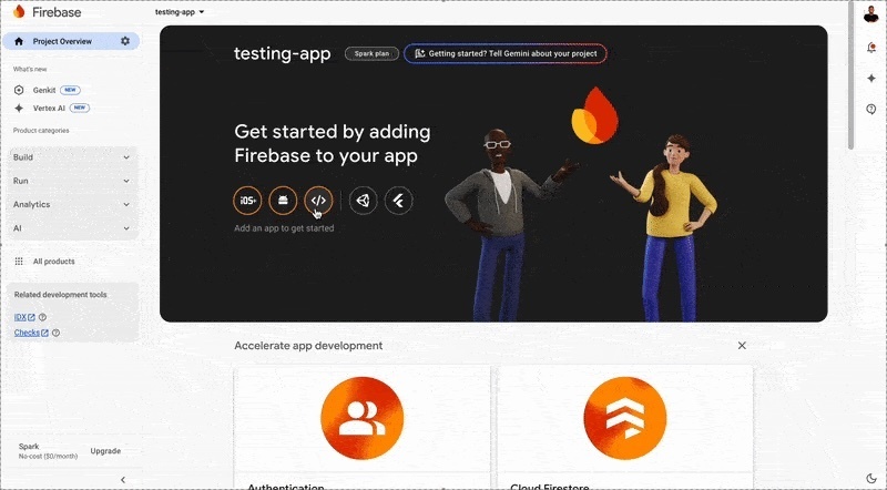 Create Firebase app