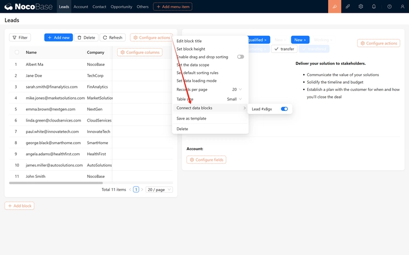 How to Implement CRM Sales Pipeline Visualization in NocoBase?