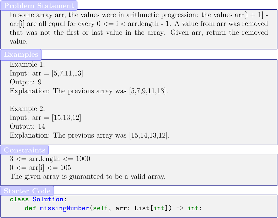 An example of a LeetCode problem