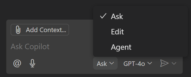GitHub Copilot Chat modes